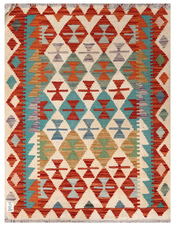 Maimana Afghanistan Kilim Rug - 115 x 87 cm