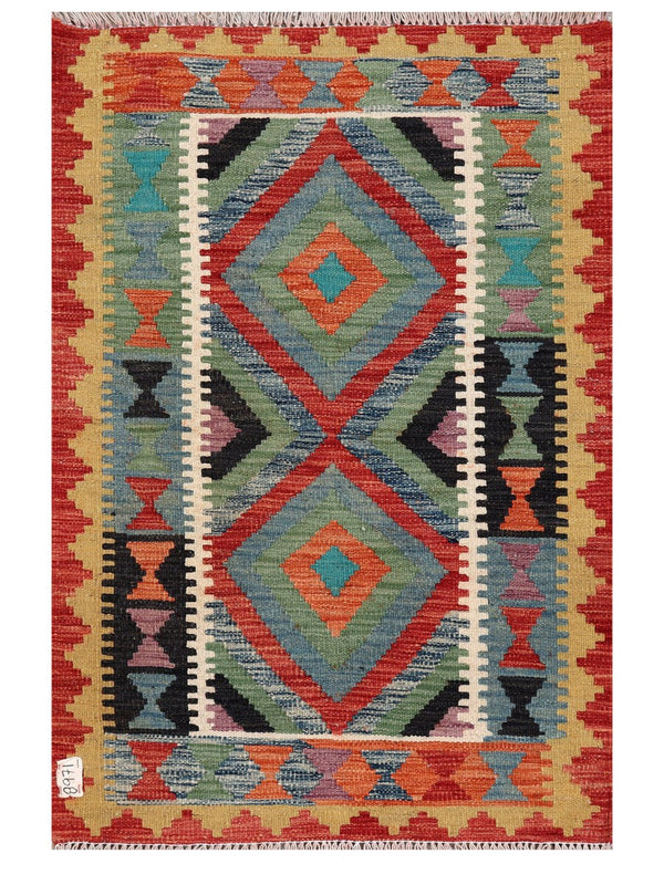 Maimana Afghanistan Kilim Rug - 121 x 81 cm