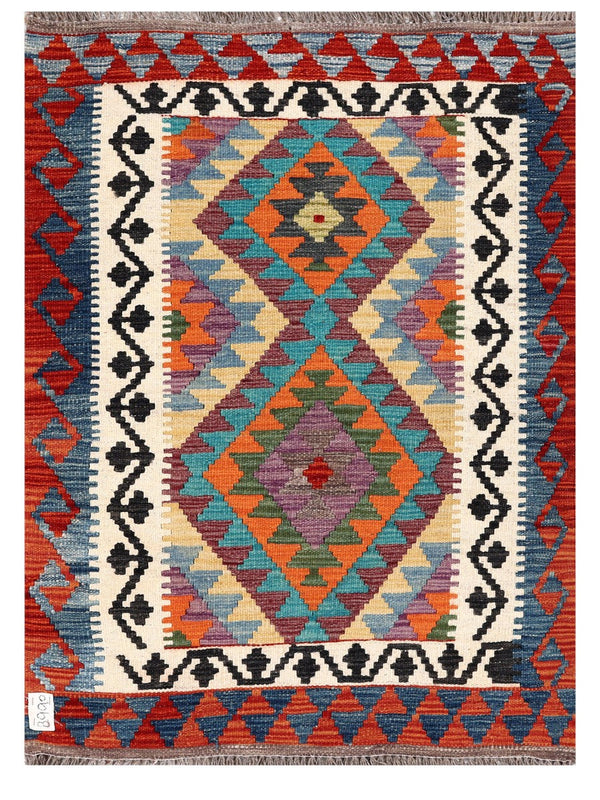 Maimana Afghanistan Kilim Rug - 119 x 87 cm