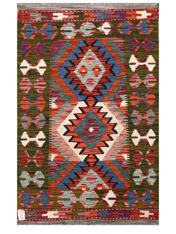 Maimana Afghanistan Kilim Rug - 124 x 79 cm