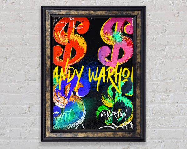 Andy Warhol Dollars Framed Print