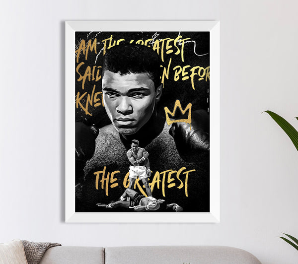 Muhammad Ali Gold Foil Print