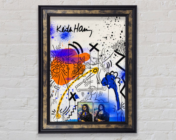Keith Haring Mona Lisa Framed Print