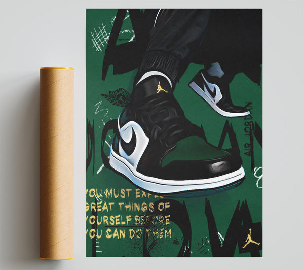 Green Trainers Print