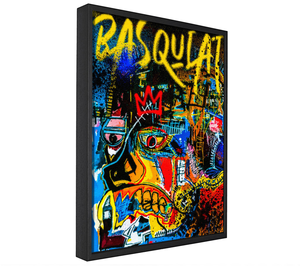 A picture of a Abstract Face Basquiat framed canvas print sold by Wallart-Direct.co.uk