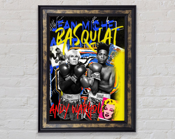 Jean Michel Basquiat Warhol Framed Print