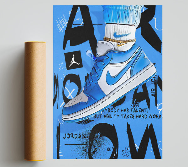 Blue Sneakers Giclee Print