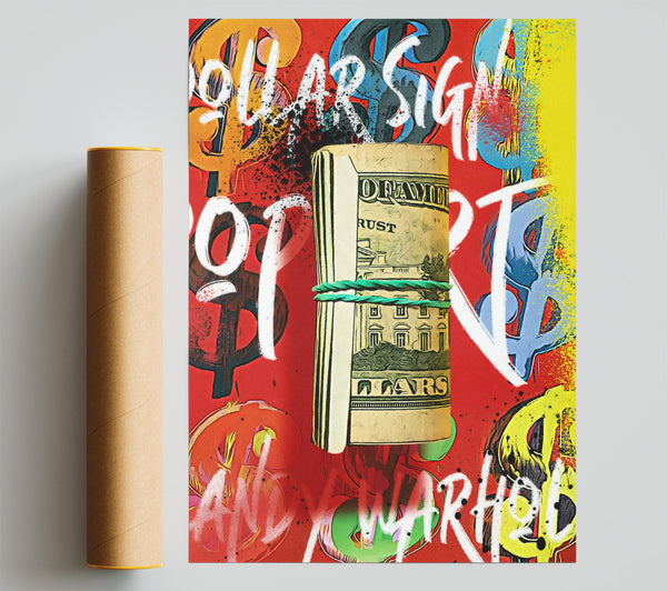 Andy Warhol Dollar Bill Rolled Poster