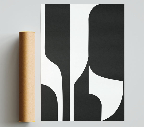 Black And White Shapes Poster