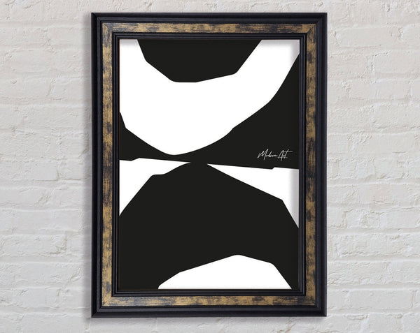 Modern Abstract Shaves Framed Print