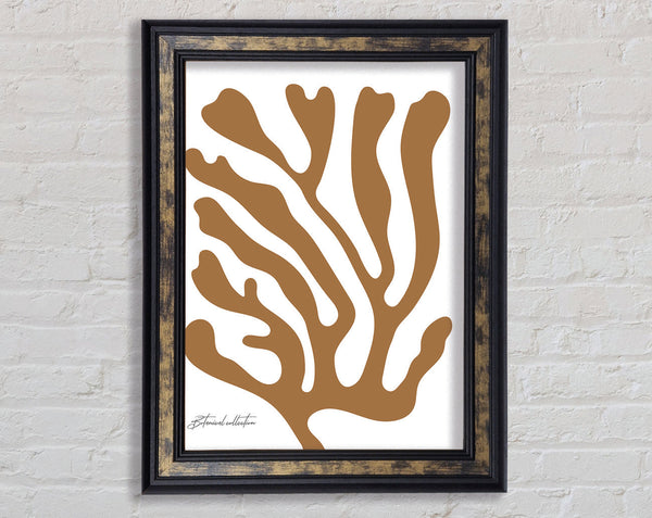 Botanical Coral Beige Framed Print