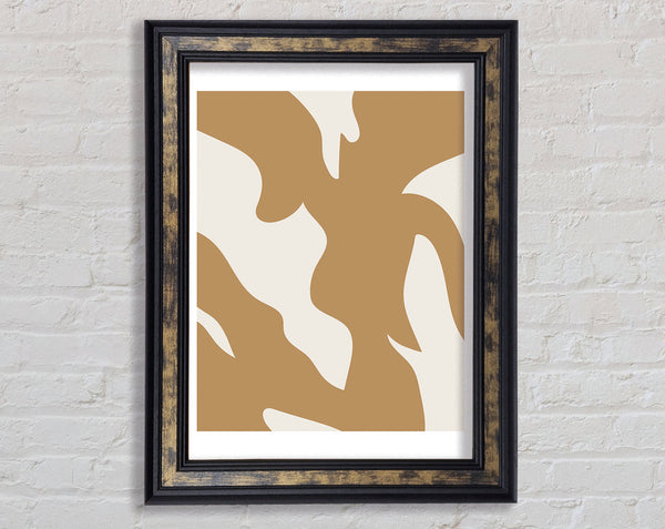 Beige Shapes Framed Print
