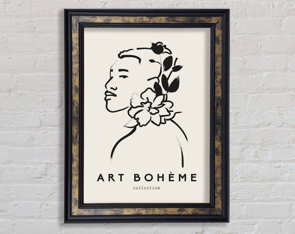 Woman With Flowers Framed Print