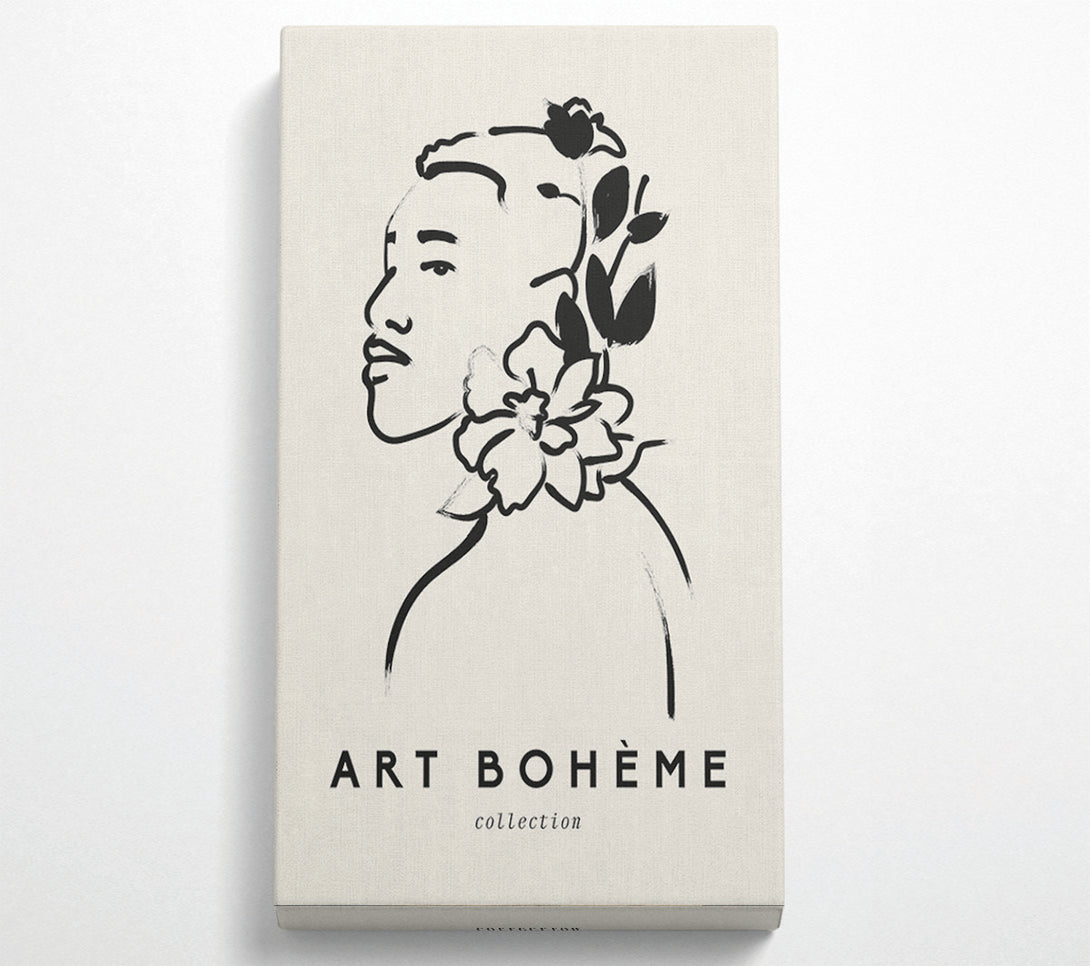  A Canvas Print of Woman With Flowers Canvas Wall Art