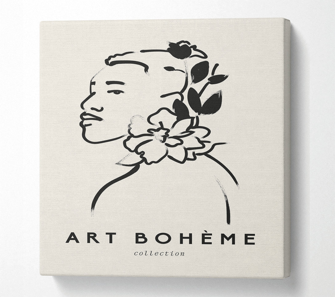  A Canvas Print of Woman With Flowers Canvas Wall Art