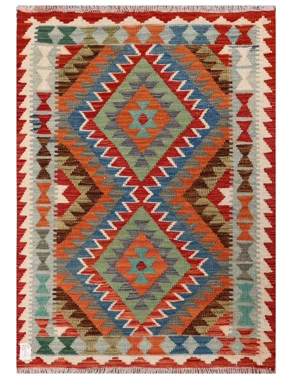 Maimana Afghanistan Kilim Rug - 129 x 91 cm