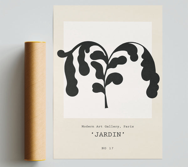 Modern Falling Leaves Giclee Print