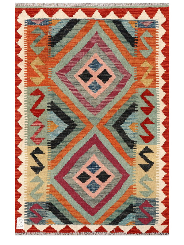 Maimana Afghanistan Kilim Rug - 125 x 83 cm