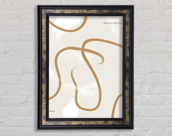 Beige Swirls Framed Print