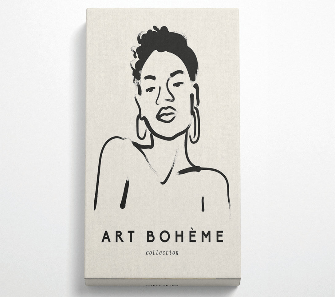  A Canvas Print of Woman With Earrings Canvas Print