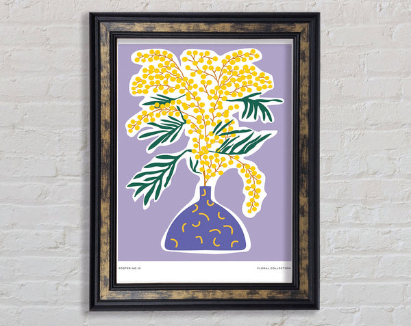 Lavender On Flowers Framed Print