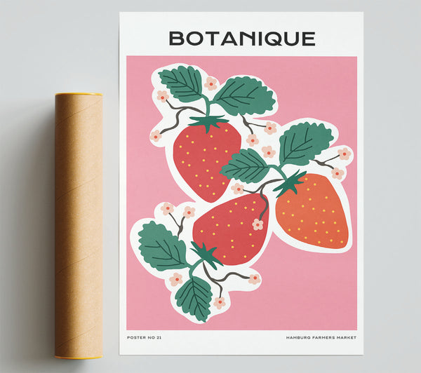 Beautiful Red Strawberries Poster