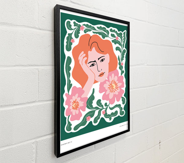 Pondering Woman Floral