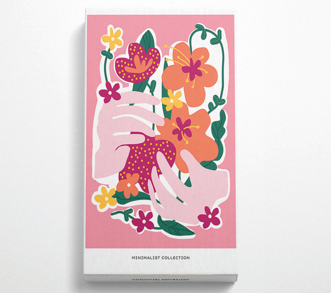  A Canvas Print of Hands Of Flowers Canvas Wall Art
