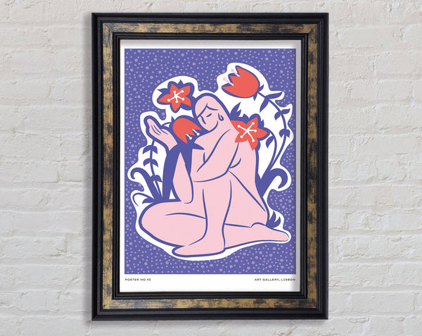 Lilac Woman Flower Framed Print