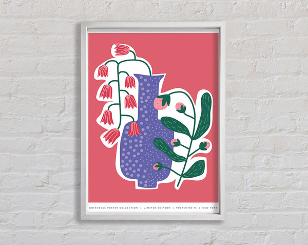 Lila Blumenvase
