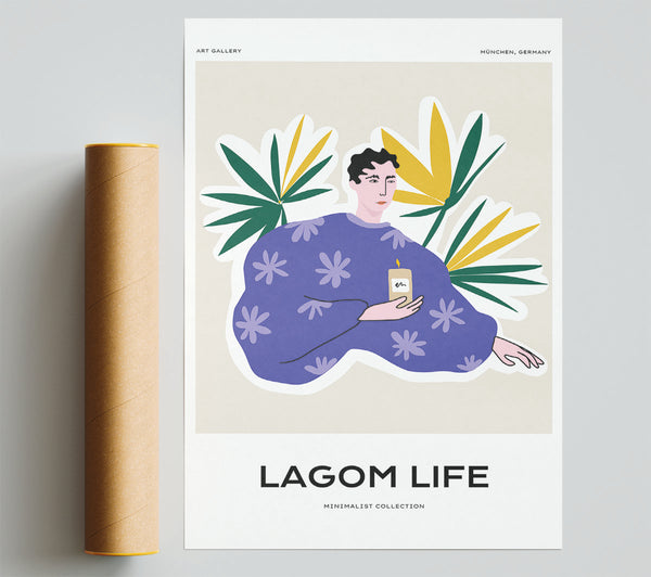 Palm Leaf Lady Giclee Print