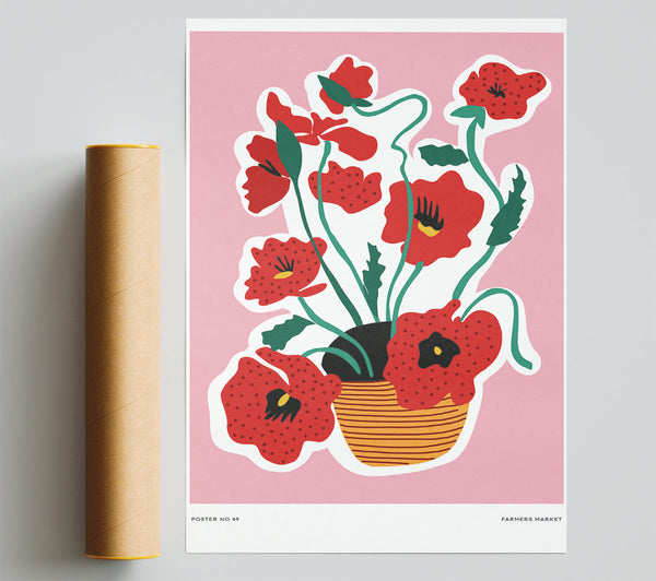 Basket Of Poppies Giclee Print