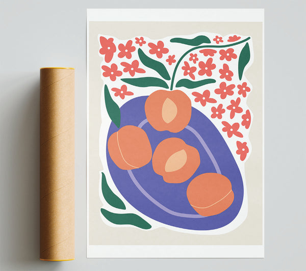 Peaches On A Plate Giclee Print