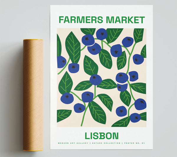 Farmers Market Lisbon Poster