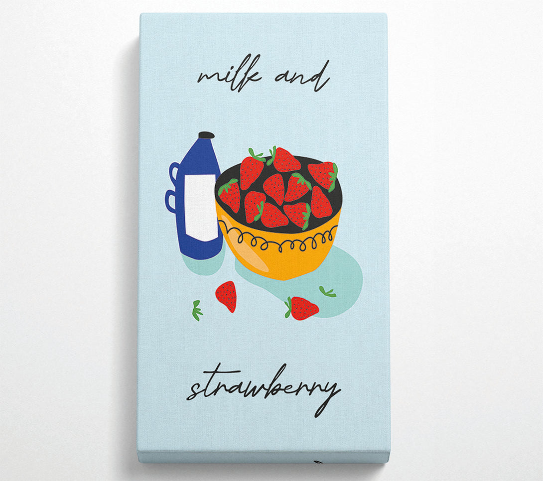  A Canvas Print of Milk And Strawberry Canvas Art