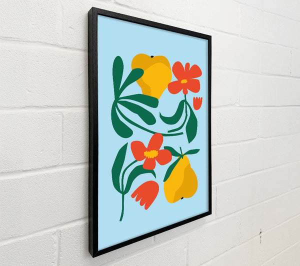 Pears And Flowers