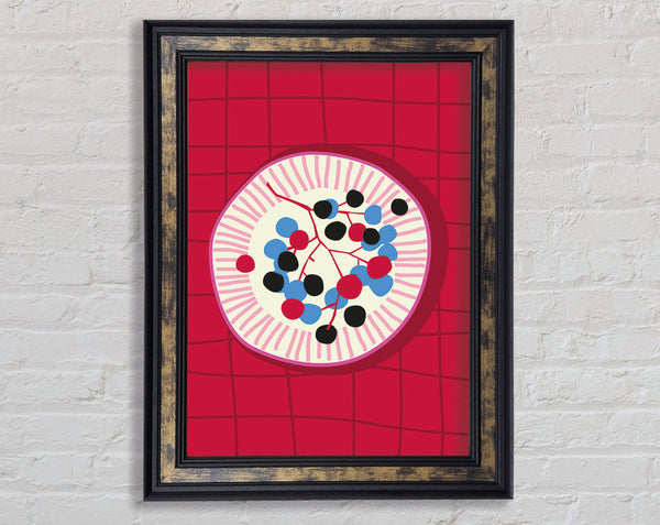 Berries On A Plate Framed Print