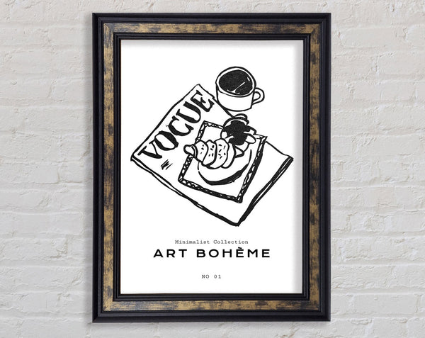 Vogue Pastry Illustration Framed Print