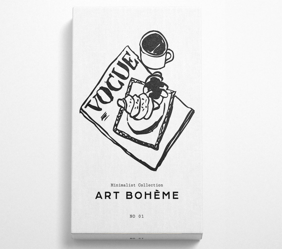  A Canvas Print of Vogue Pastry Illustration Canvas Wall Art