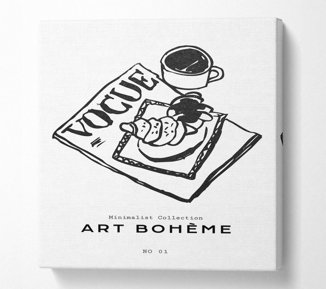  A Canvas Print of Vogue Pastry Illustration Canvas Wall Art