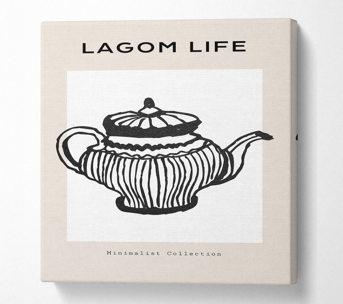  A Canvas Print of Teapot Illustration Canvas Art