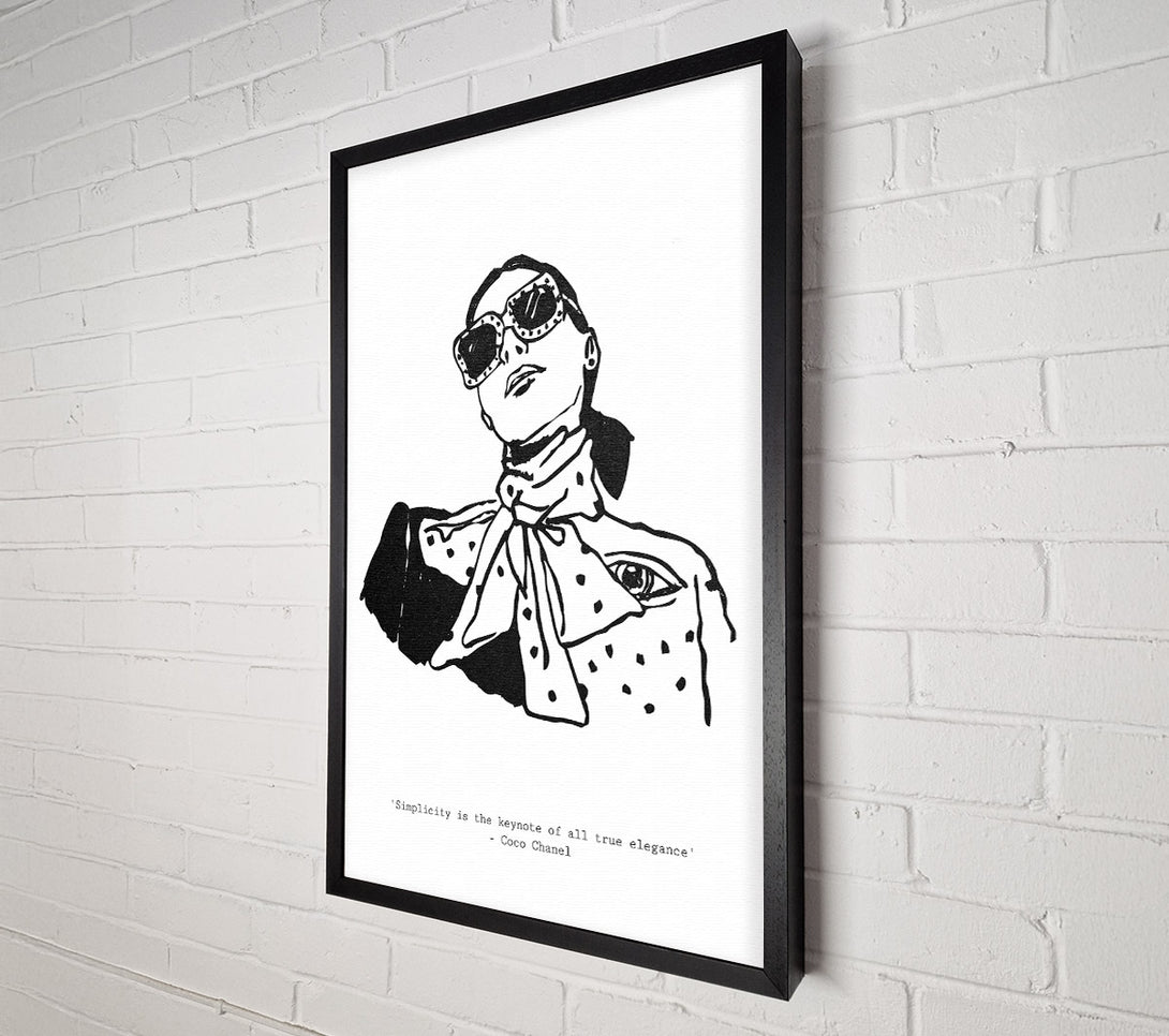  A Canvas Print of Coco Chanel Quote Canvas Print