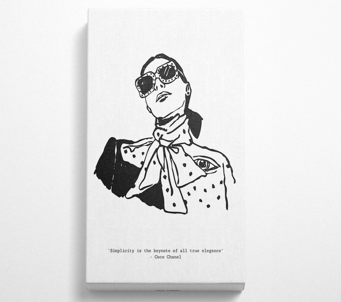  A Canvas Print of Coco Chanel Quote Canvas Print