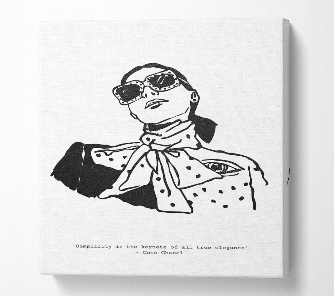  A Canvas Print of Coco Chanel Quote Canvas Print
