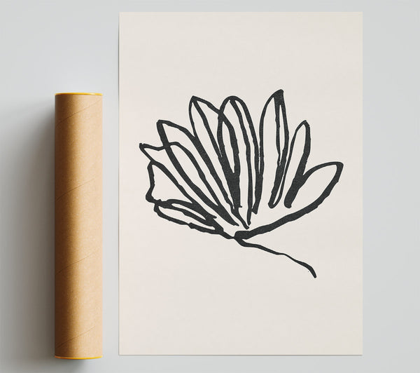 Squiggle Leaf Lines Print