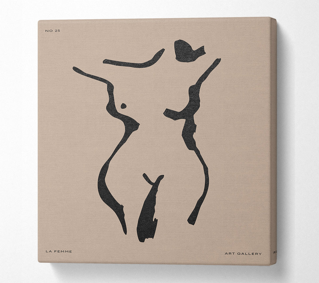  A Canvas Print of Natural Form Beige Canvas Print