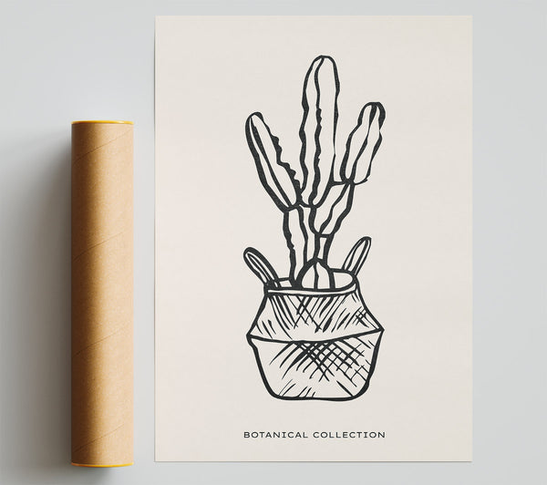 Cactus In A Pot Poster