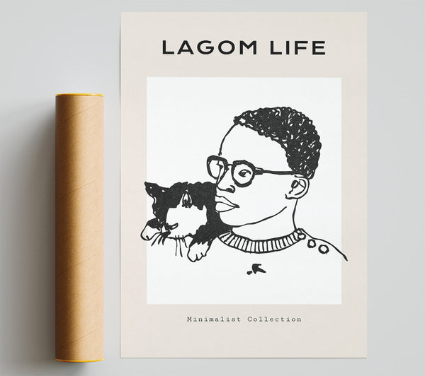 The Man And Cat Giclee Print