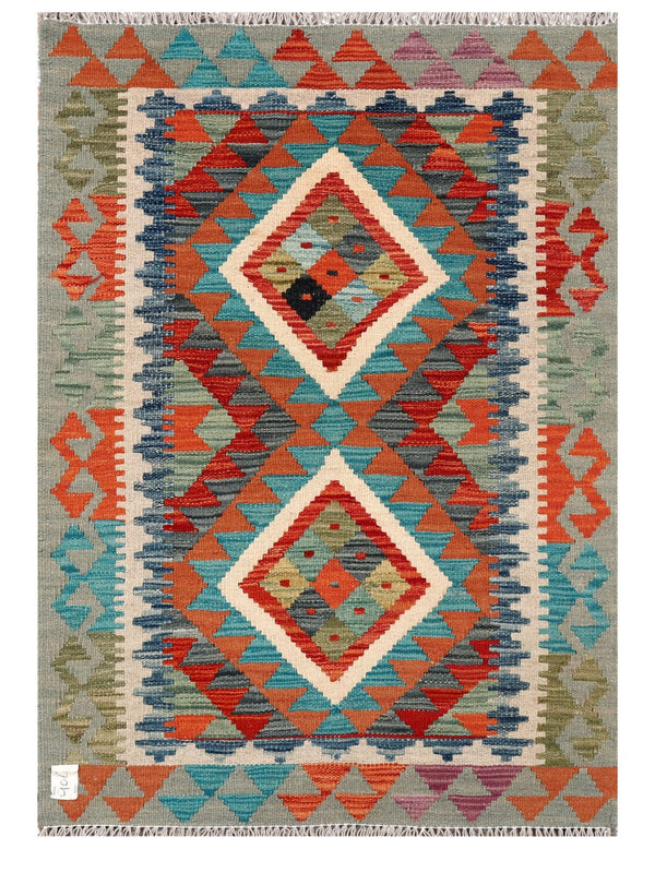 Maimana Afghanistan Kilim Rug - 118 x 83 cm