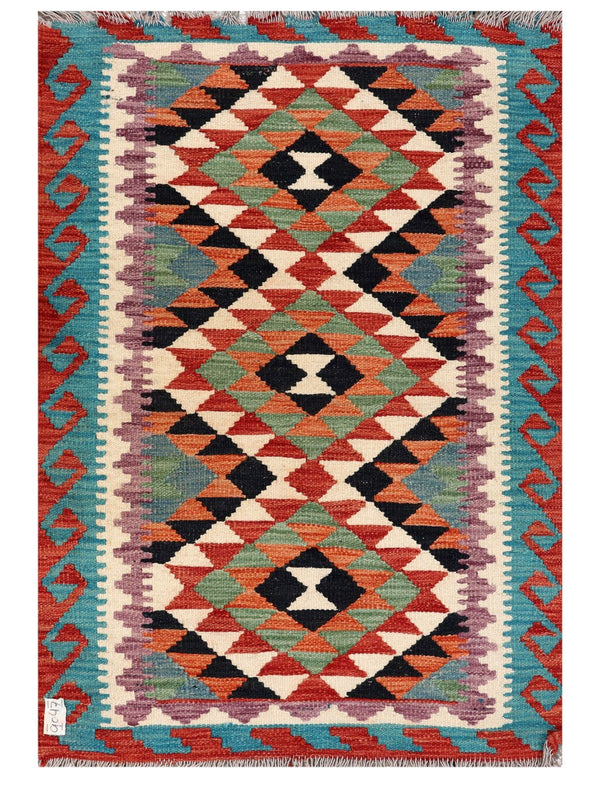 Maimana Afghanistan Kilim Rug - 124 x 86 cm